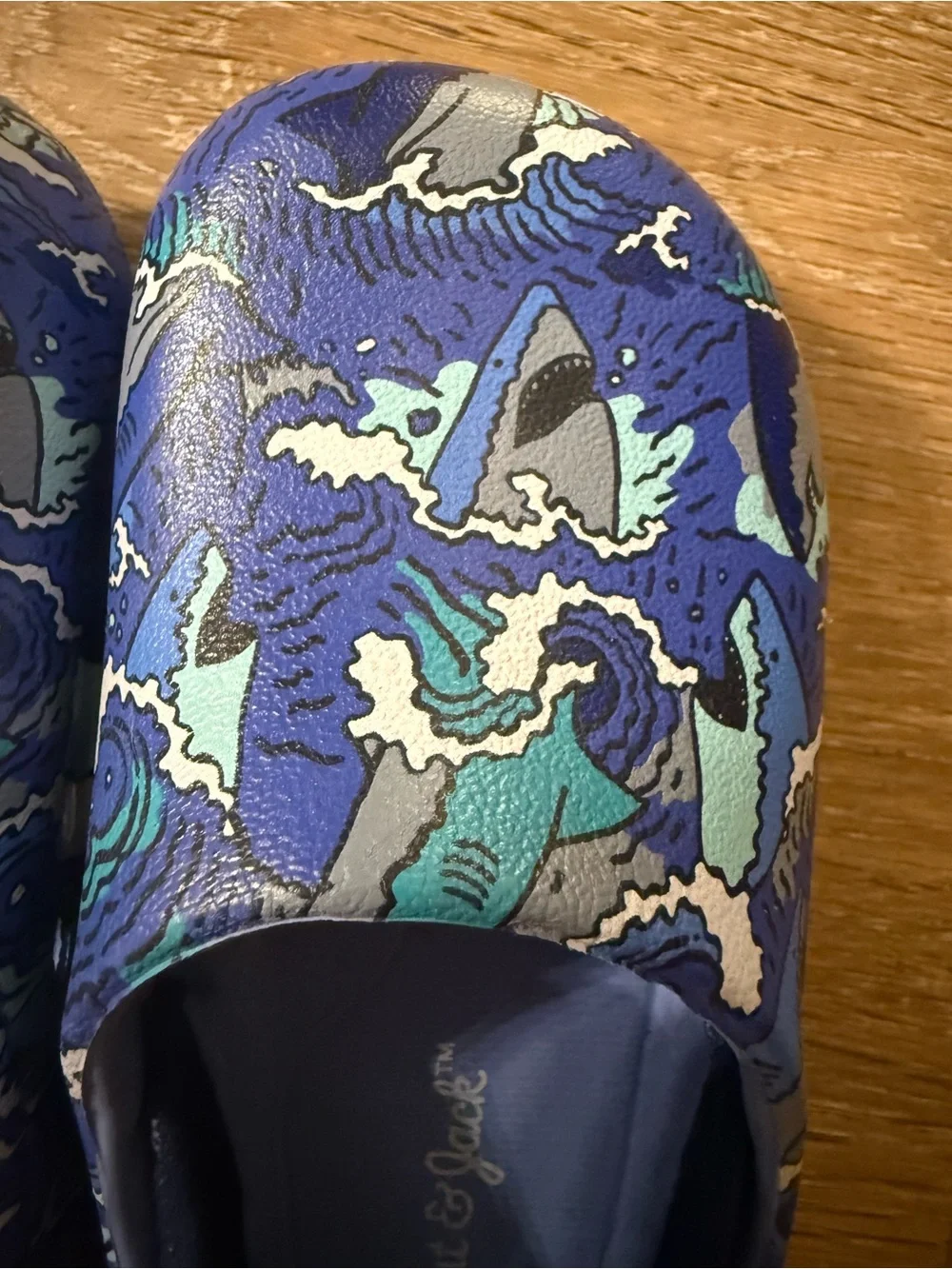 Cat & Jack Blue Shark Water Slip-On Shoes
